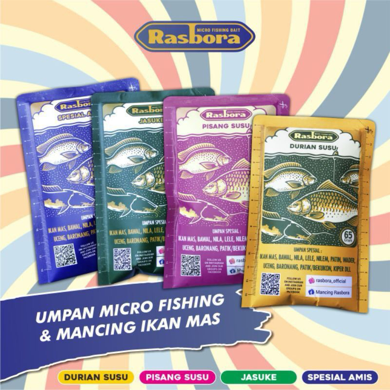 Umpan Ikan Mas RASBORA Jasuke Special Amis Durian Susu Pisang Susu Kemasan 65Gram