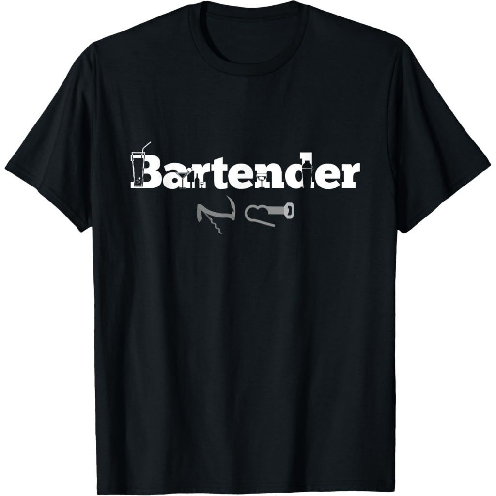 Kaos Bertema Bartender Senjata Bartender Pekerjaan Server
