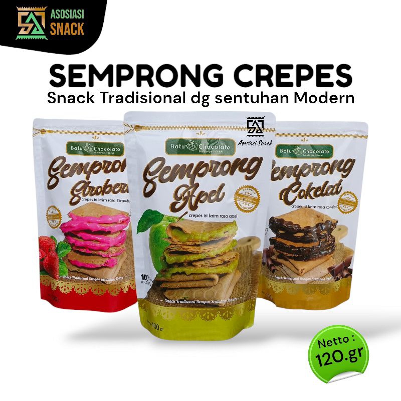 

SEMPRONG CREPES kue kering beraneka rasa oleh oleh khs batu malang 100.gr