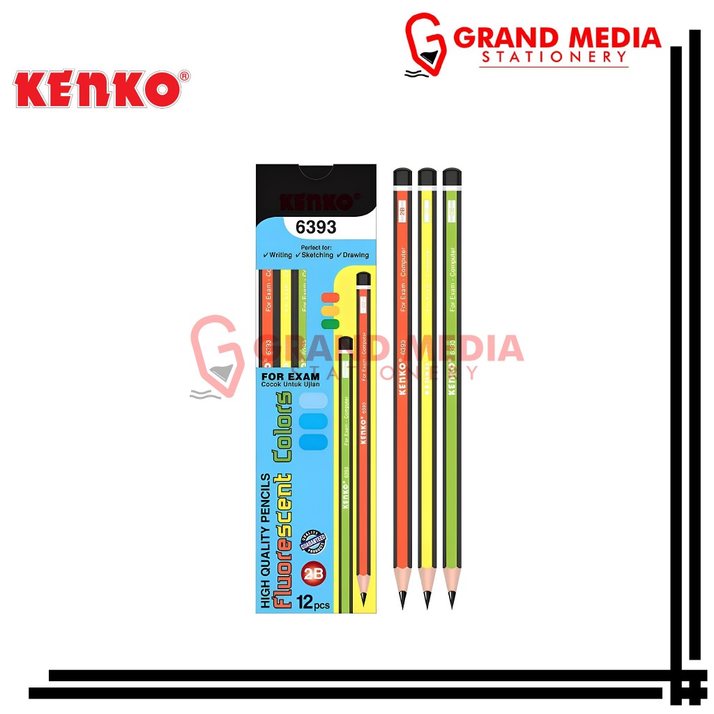 

[GRAND MEDIA] PENCIL / PENSIL 2B KENKO 6393 / 1PCS