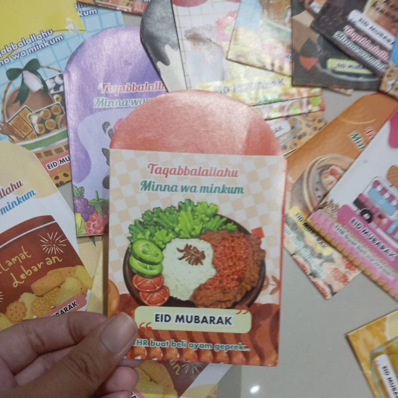 

(Random) 4pcs Ampao Lebaran Dompet Kecil Amplop Makanan Lezat