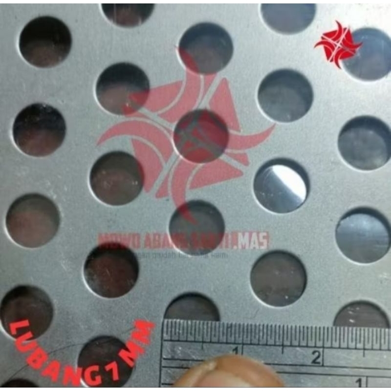 76x50cm plat besi lubang 6mm dan 7mm tebal 3mm
