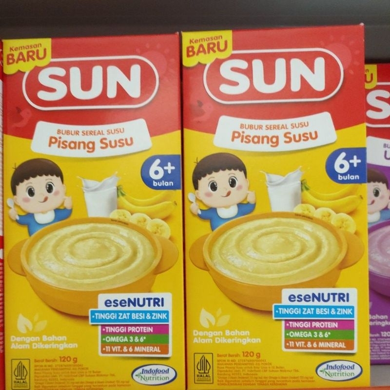 sun bubur susu pisang susu