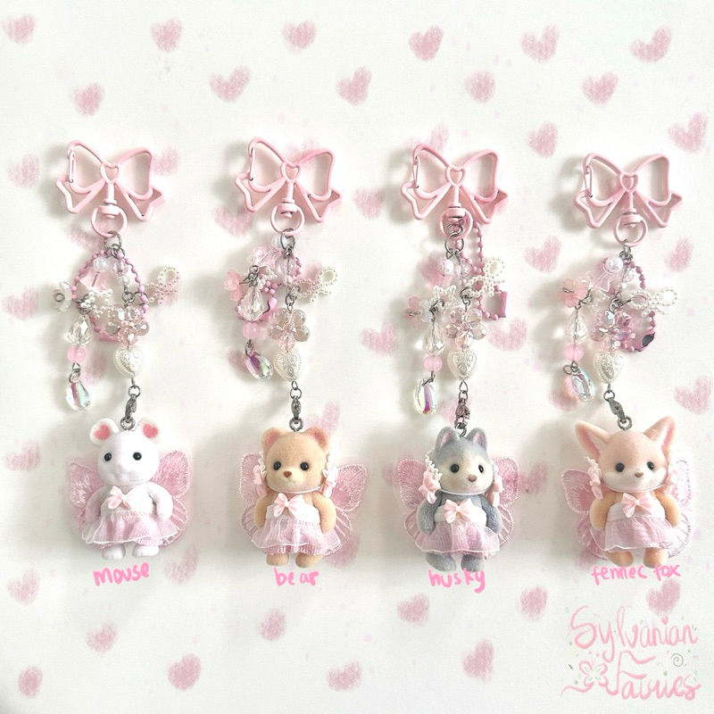 fairy sylvanian beaded keychain