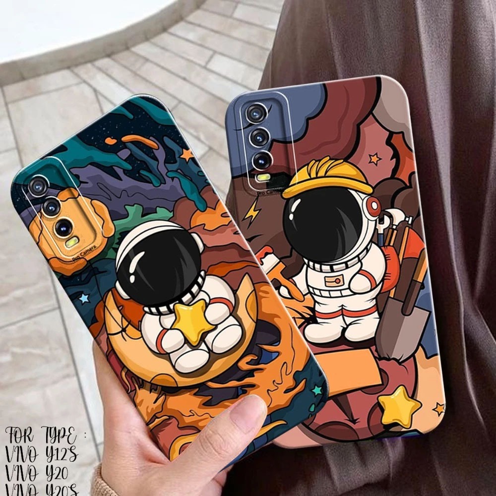 Softcase Vivo Y12s/Y20/Y20s/Y20i/Y20G Motif Astronouts Nasa - Case Luar Angkasa - Case Astronot - Ca