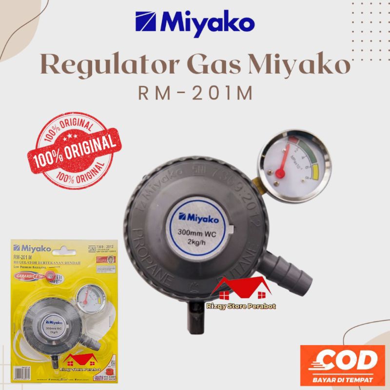Regulator Gas Miyako Meter Murah/ MIYAKO REGULATOR GAS RM-201M/MIYAKO GAS REGULATOR METER RM-201 M/ 