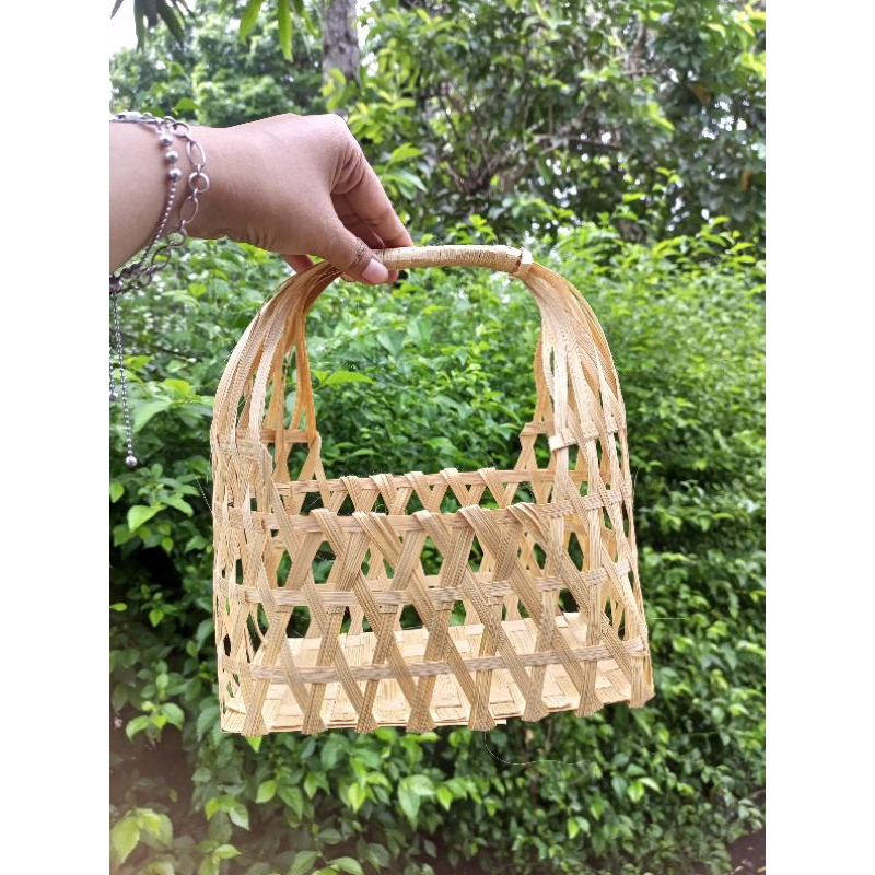 Keranjang Bambu Ukuran 20*10*10 | Keranjang Hampers Parcel Lebaran | Keranjang Parcel | Keranjang Ba