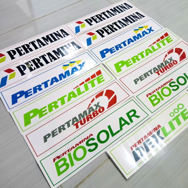 

Stiker FUEL DISPENSER PERTALITE, PERTAMAX, BIO SOLAR DLL Pom mini, Pertamini Ukuran 7cmx28cmbahan Vinyl laminasi dingin