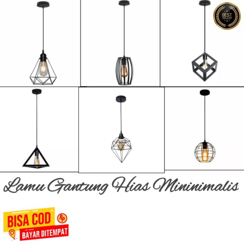 Lampu gantung, kap lampu gantung hias minimalis