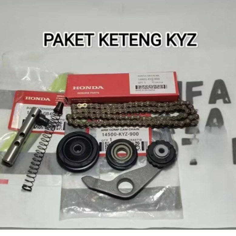 PAKET RANTAI KETENG SET KYZ + ROLL 2 PLAT TENSIONER SULING KETENG SUPRA X 125 HELM IN BLADE NEW 125 