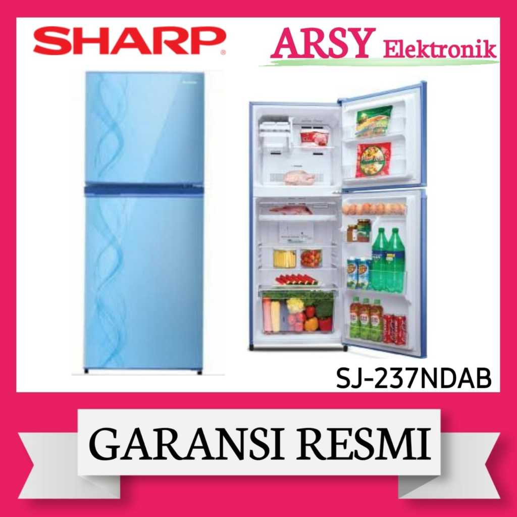 KULKAS SHARP 2PINTU SJ-237NDAB/SHARP KULKAS 2PINTU SJ-237NDAB GARANSI RESMI