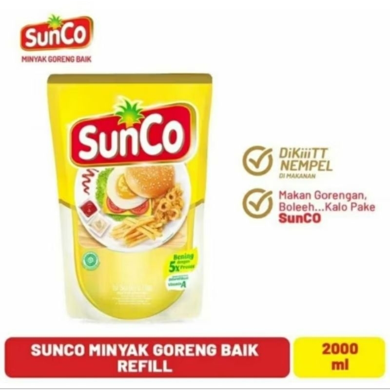 

Sunco Minyak goreng 2 Liter 1; Liter