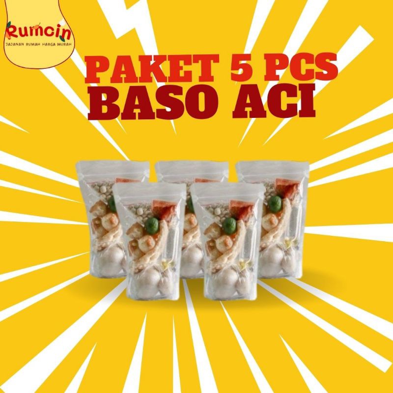 

Baso Aci Isi 5 pcs Pedas Gurih | Camilan Kuah Bandung | Rumchin Snack And Food