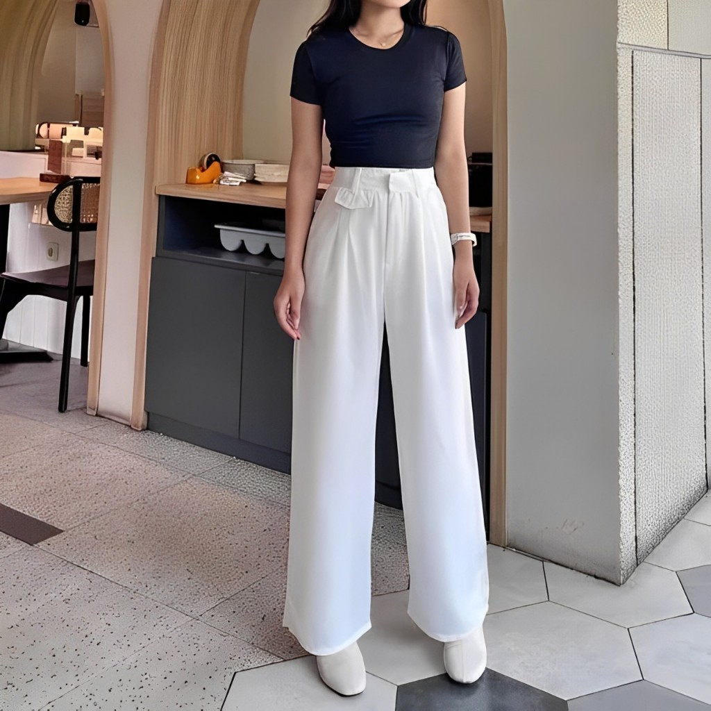 Oro Pants Knit - Celana Wanita Losee Pants - Celana Wanita Oro Knit - Celana Kerja Wanita Knit