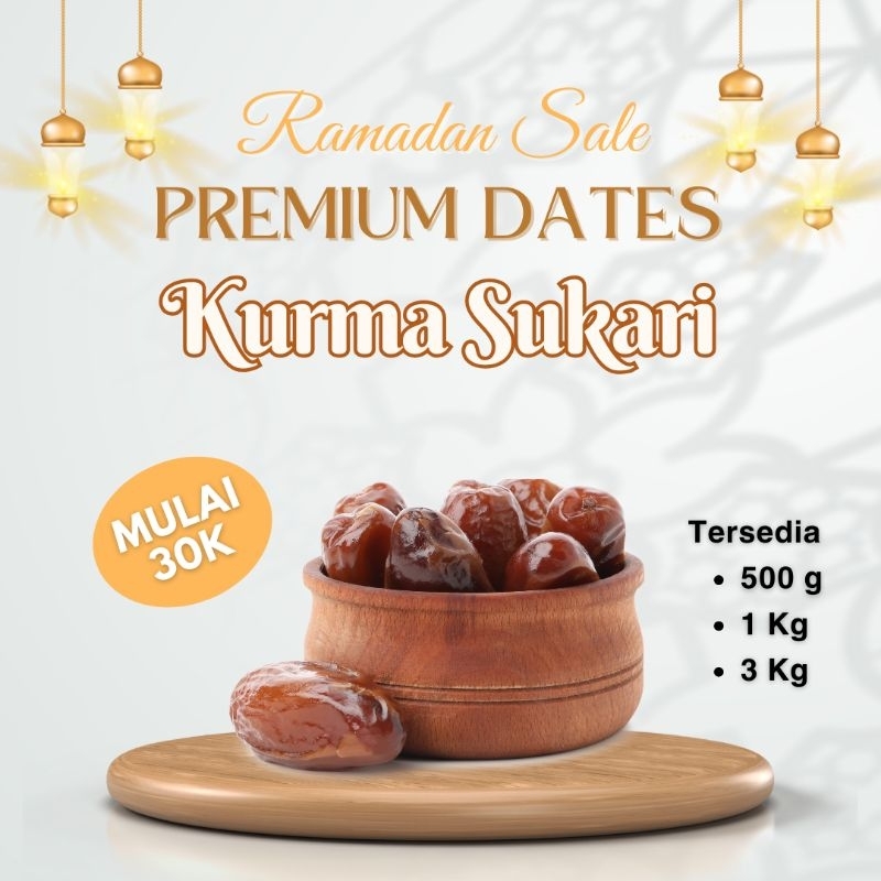 

Kurma Sukari Kurma Grade A 500g Lembut Manis Premium