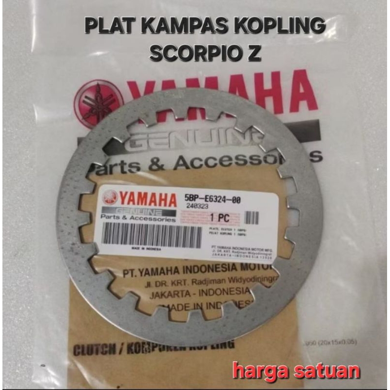 PLAT GESEK KAMPAS KOPLING SCORPIO Z ORIGINAL