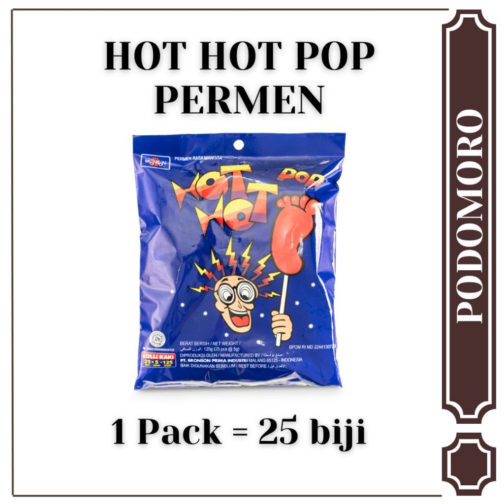 

Permen Hot Hot Pop / Permen Kaki Rasa Mangga ( 1 Pack isi 25 pcs @5gram )