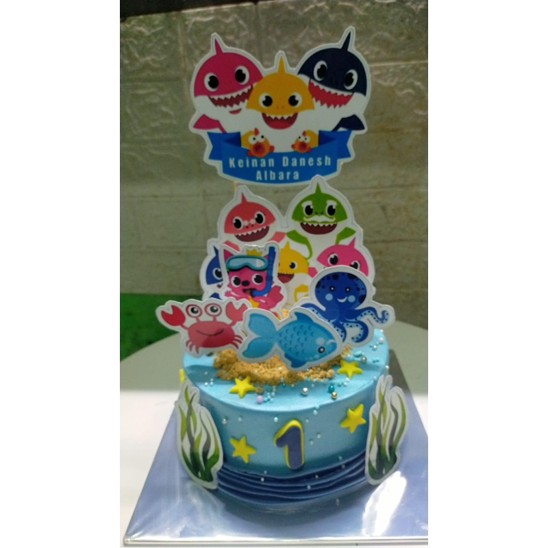 

KUE ULANG TAHUN TEMA BABY SHARK BEBAS RIQUEST GAMBAR BISA PESAN DADAKAN