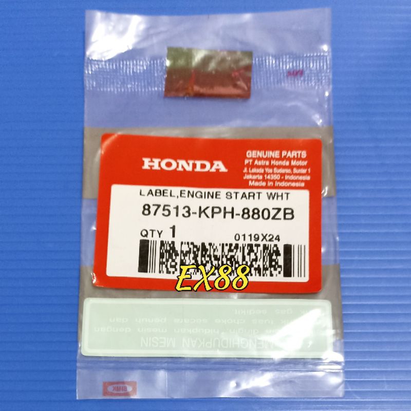 LABEL / STIKER PENTING / STICKER BATOK MENGHIDUPKAN MESIN KARISMA / SUPRA X 125 / BLADE / REVO ABSOL