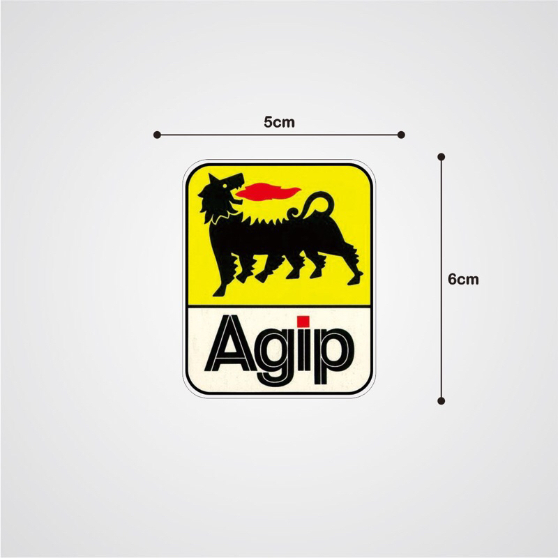 stiker AGIP OIL GAS logo vintage motor racing