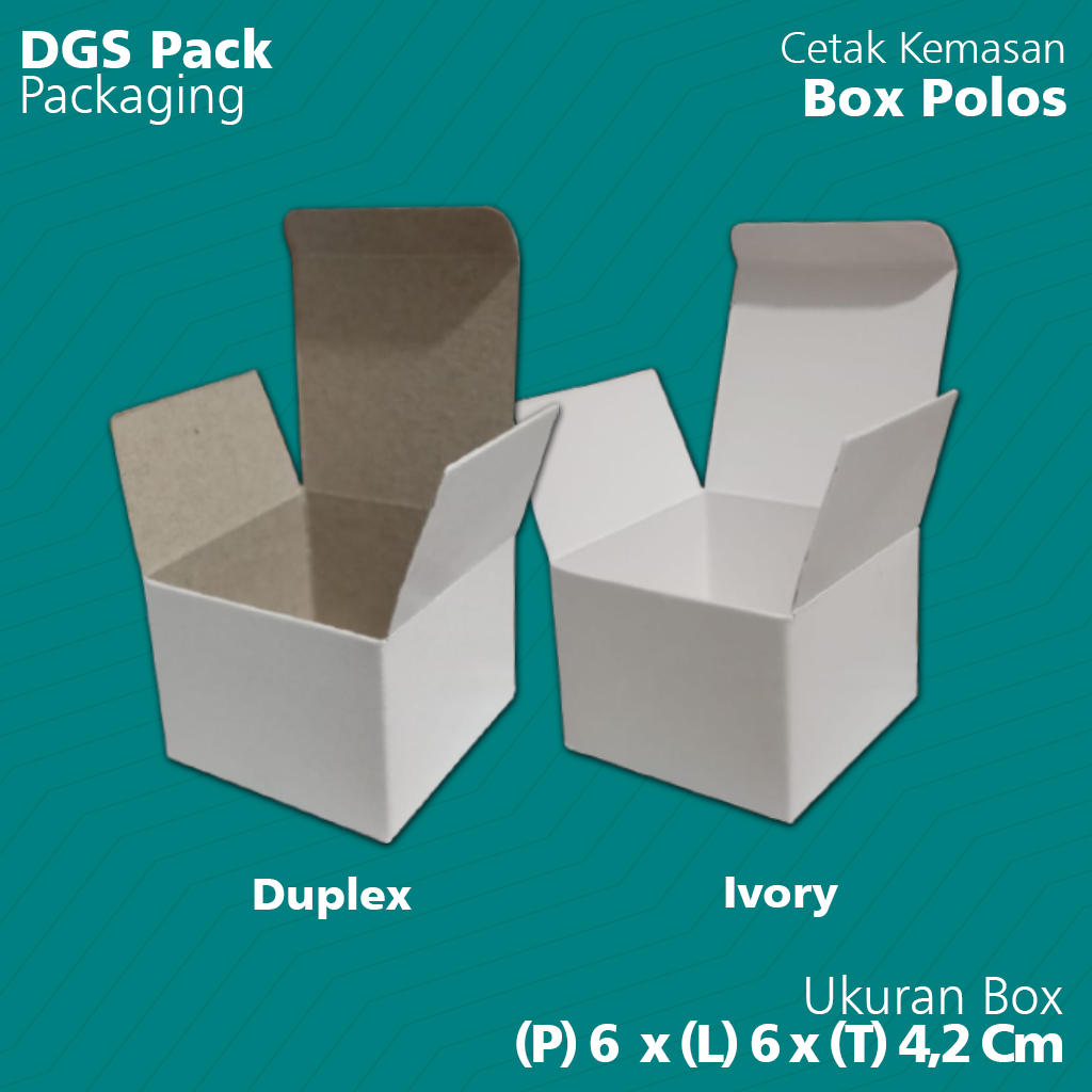 

Box Polos ukuran P x L x T : 6 x 6 x 4,2 cm
