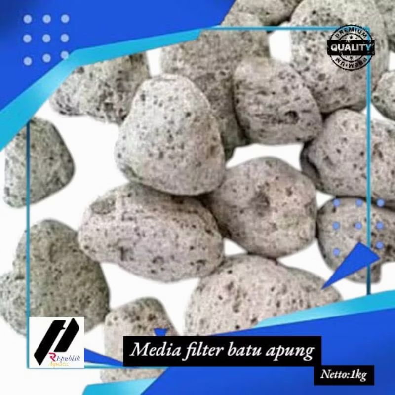 Batu apung 1 kg / batu apung / media filter / media filter kolam ikan / media filter kolam