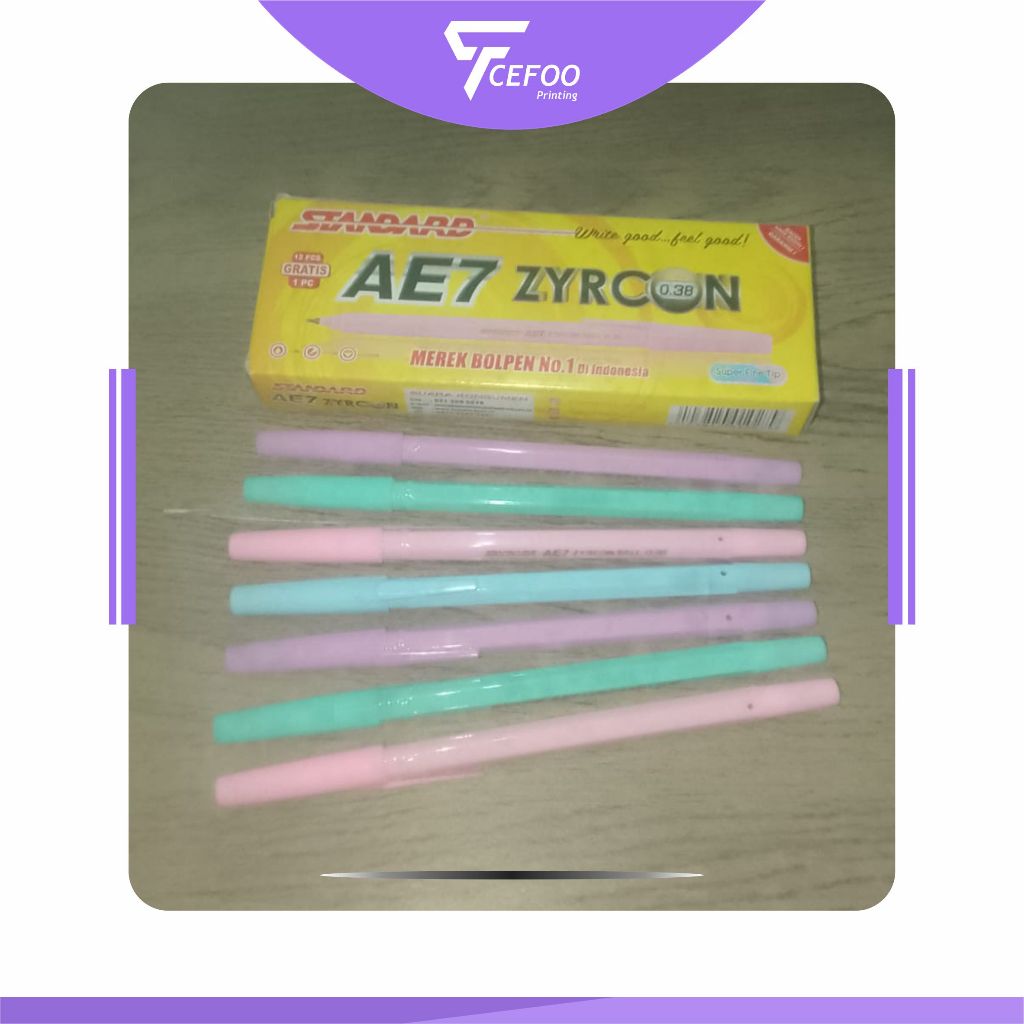 

Pulpen Ballpoint Standard Zyrcon AE7 Hitam (1pc)