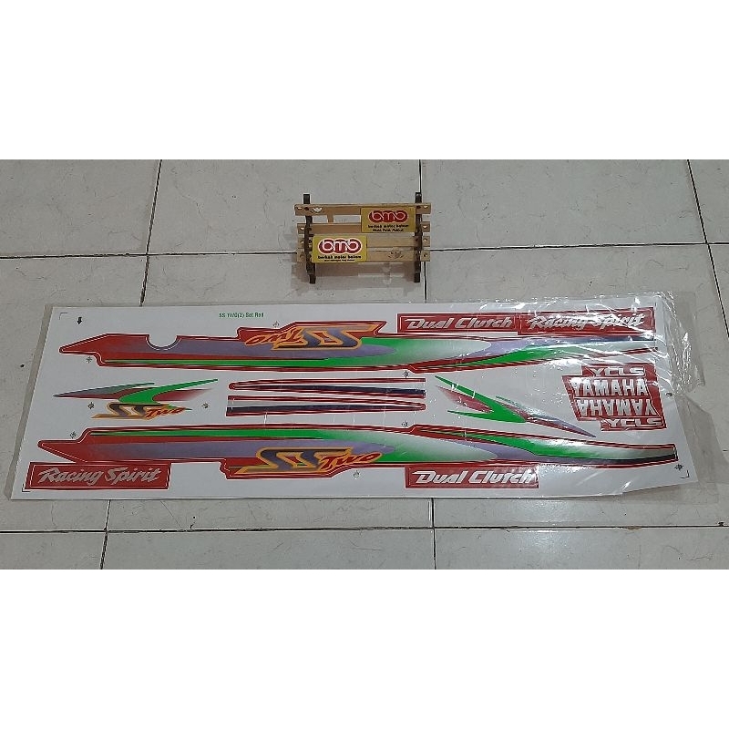 Yamaha SS TWO 2 stripping stiker sticker merah (2)