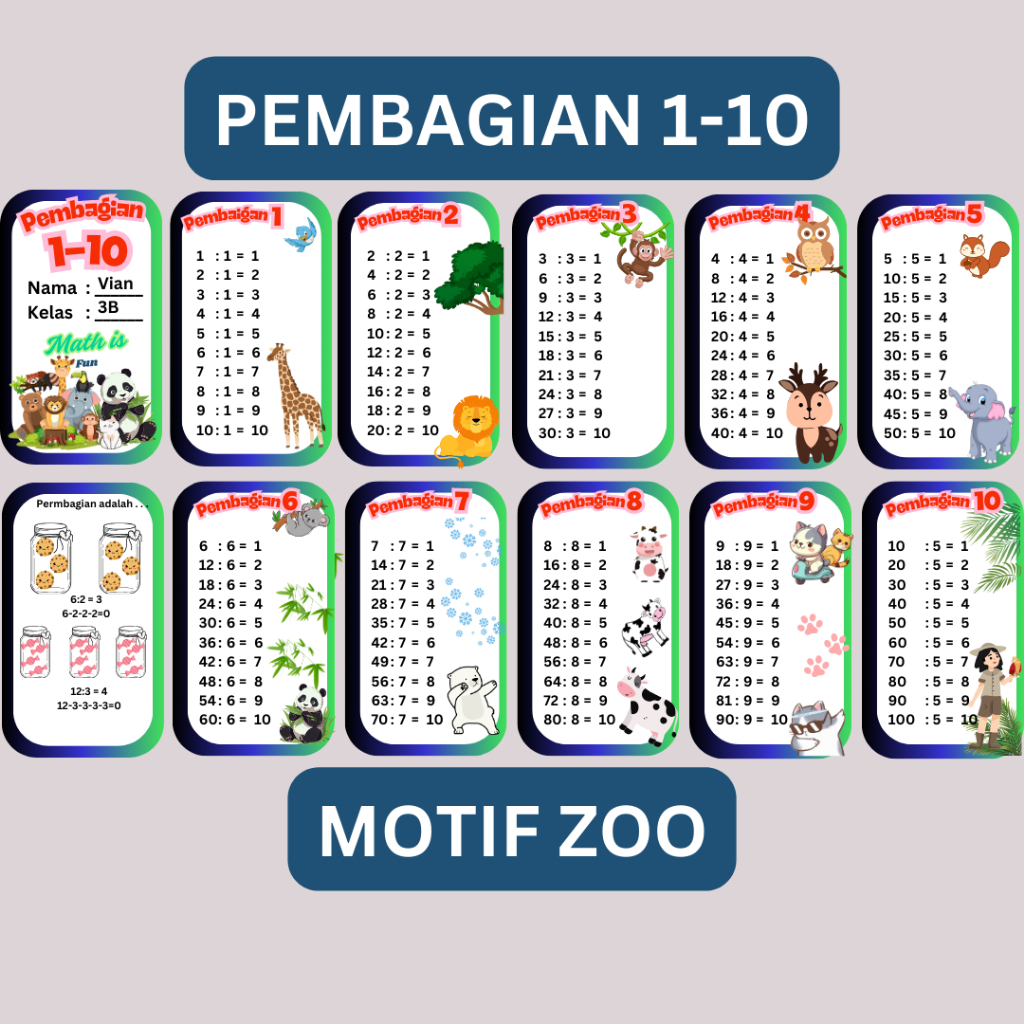 

KARTU PEMBAGIAN 1-10