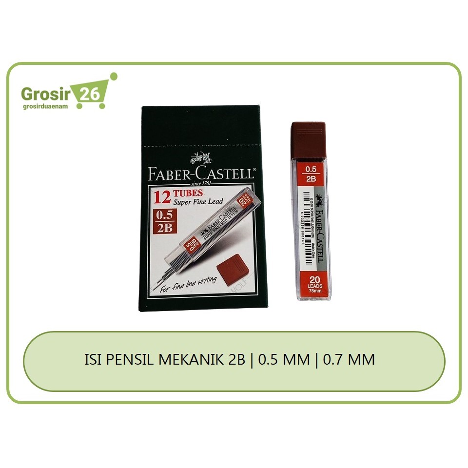 

(1 tube) isi / refill pensil mekanik / pencil lead faber castell ukuran 0.5 mm | 0.7 mm