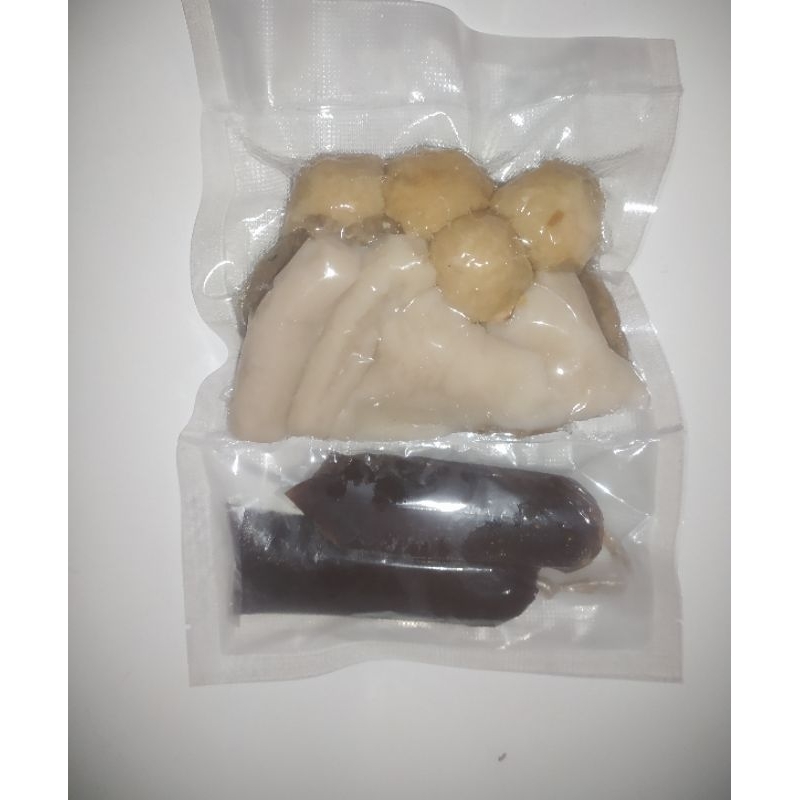 

Pempek Ikan Mix isi 10 sudah termasuk cuko