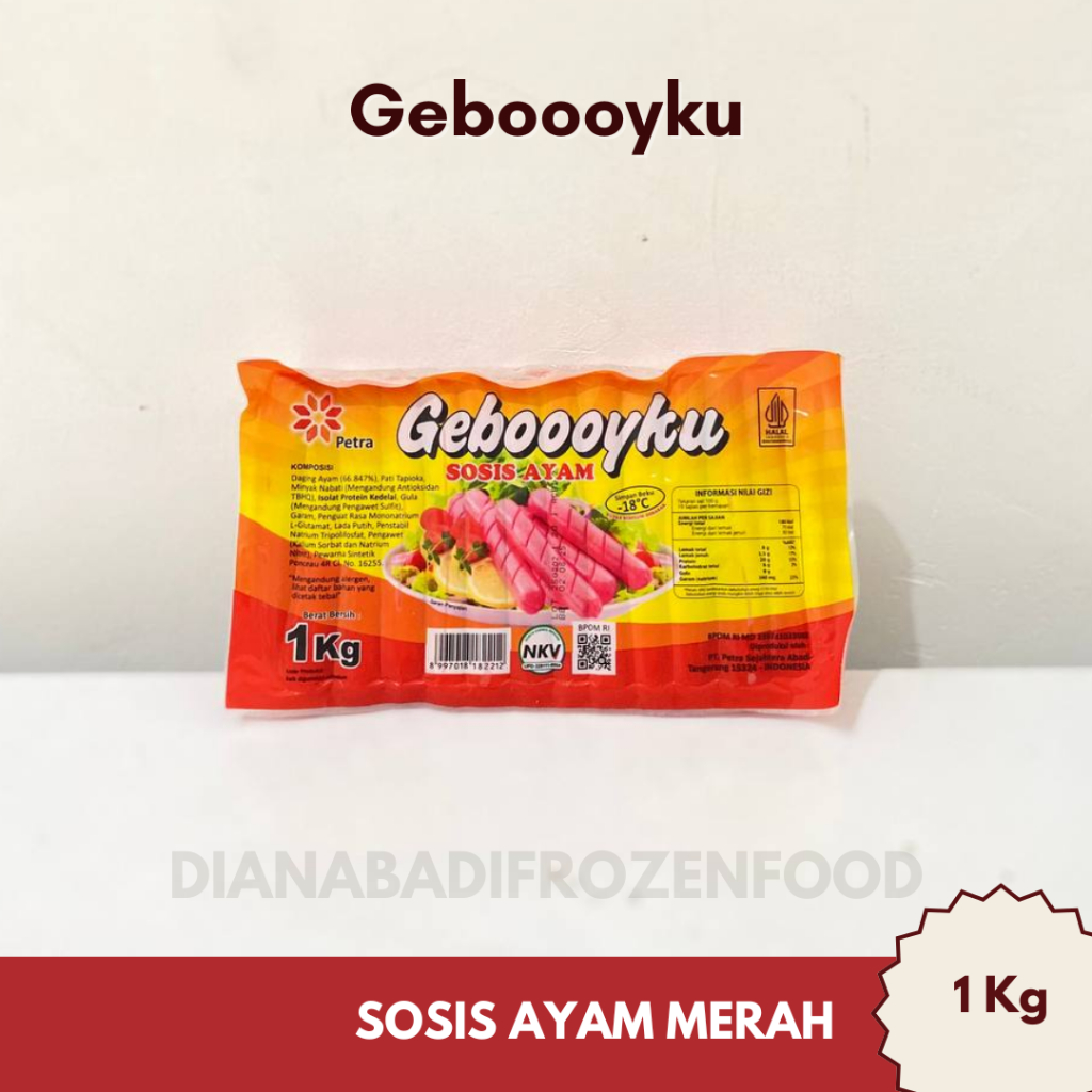 

GEBOYKU Sosis Ayam Merah 1Kg