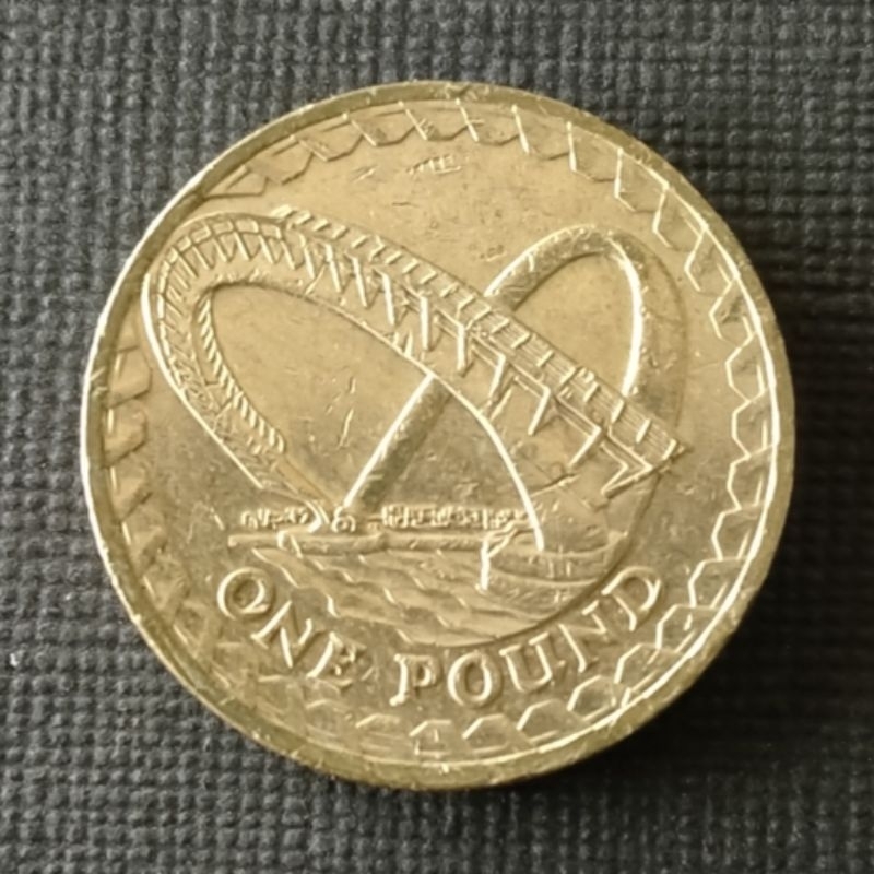 Koin Kuno Inggris 1 Pound 2007 Jembatan Gateshead