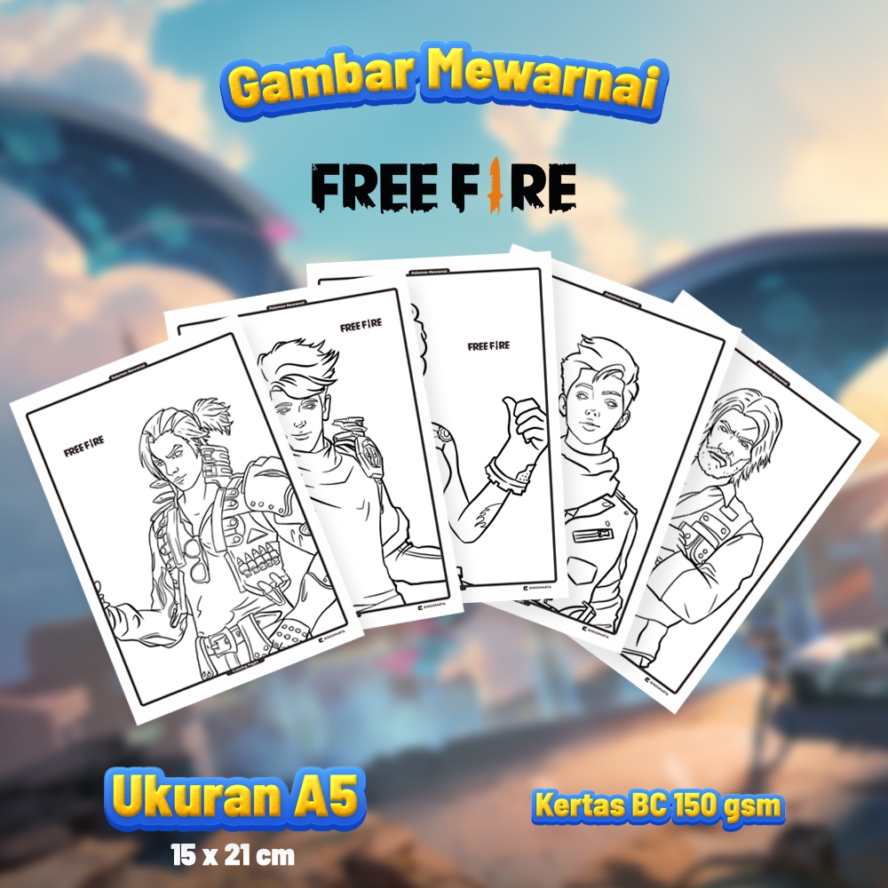 

Gambar Mewarnai FREE FIRE Isi 20 Lembar Kertas BC Tebal