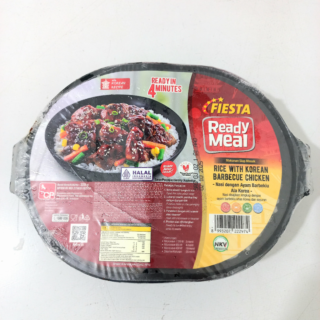 

Fiesta RM Korean BBQ Chicken with Rice 320gr - Nasi dengan Ayam BBQ Ala Korea