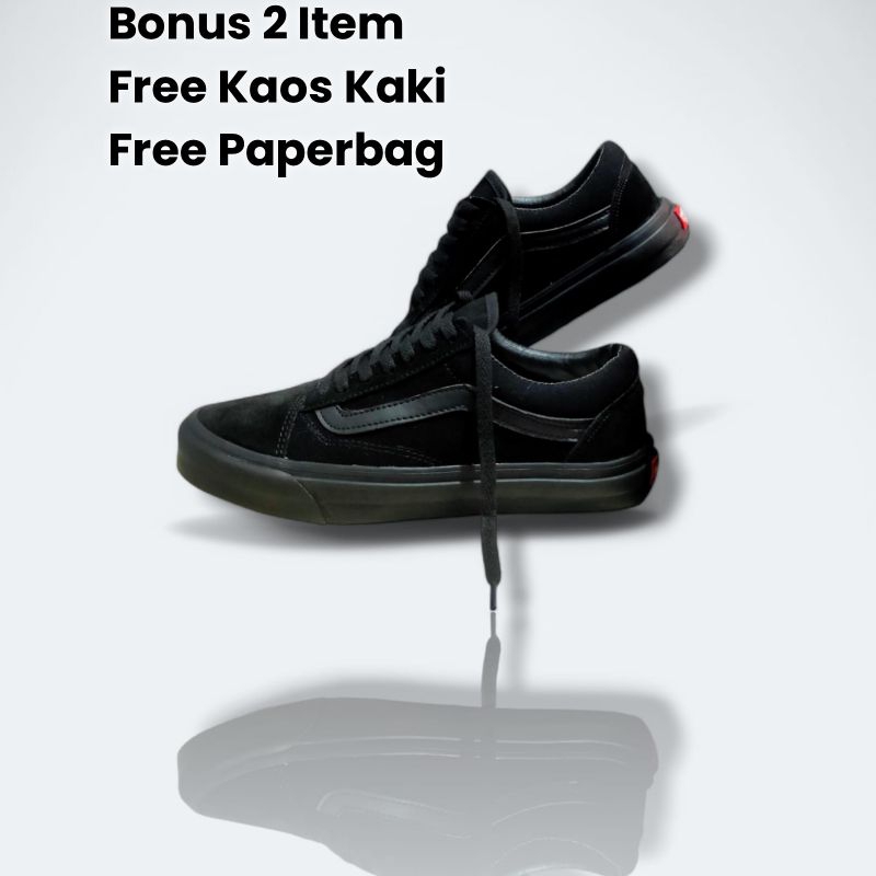 SEPATU OLDSKOOL HITAM PRIA DAN WANITA PREMIUM IMPOR - SEPATU OLDSKOOL HITAM PREMIUM - SEPATU OLDSKOO
