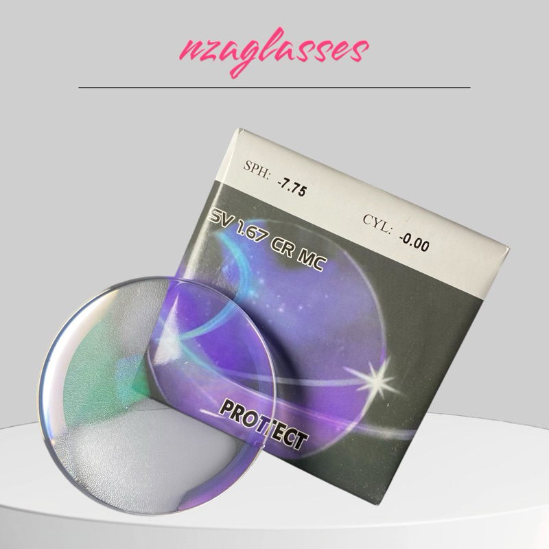 Kacamata Minus –4.00 S/D –15.00 Lensa Tipis Hi Index 1.67  Standar Optik Gtatis Frame Bebas Pilih