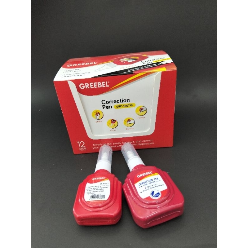 

Stipo Greebel merah/kotak merah/correction tape