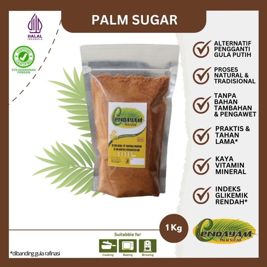 

PALM SUGAR 1KG - GULA AREN - CENDAYAM GULA SEMUT AREN PREMIUM