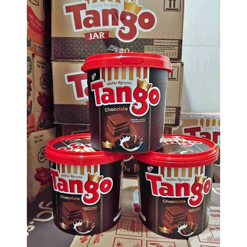 

( Kaleng) Wafer Tango Jar Rasa Chocolate Vanilla/Tango Waffle Choco Hazelnut 240gr