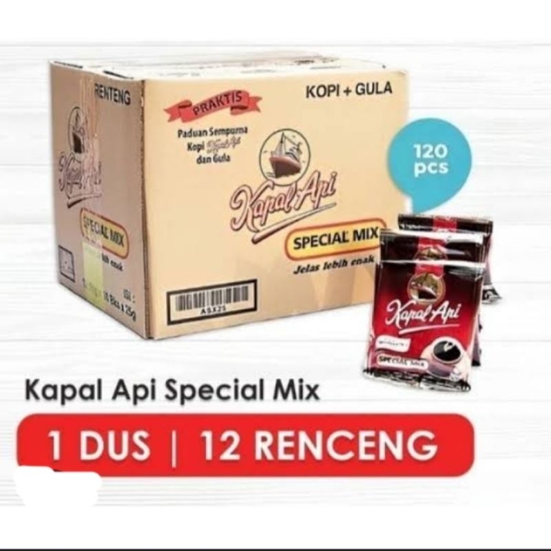 

Kopi kapal api spesial mix 1 dus isi 12 renceng