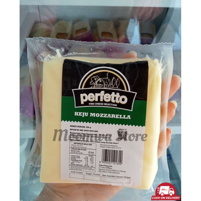 

Keju Mozzarella Perfetto 250gr Murah / Perfetto Mozzarella Cheese 250gr - Keju Mozzarella Perfetto