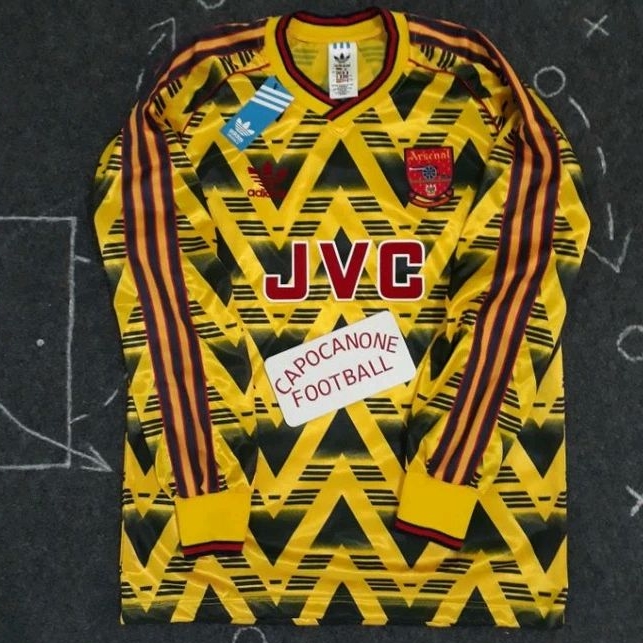 JERSEY ARSENaL RETRO bruised banana 92 93 94 95 1992 1993 1994 1995 ls longsleeve panjang blokecore 