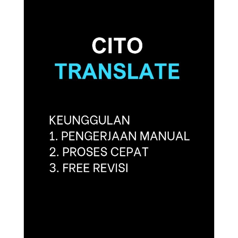CITO TRANSLATE | Jasa translate abstrak | Translate paper | Jasa Translate Inggris