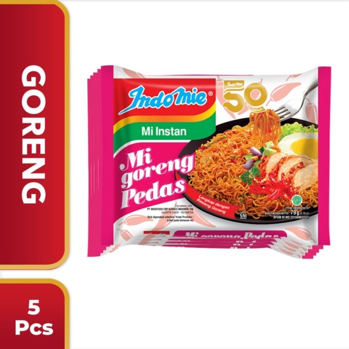 

INDOMIE GORENG PEDAS 80GR ISI 5 PCS
