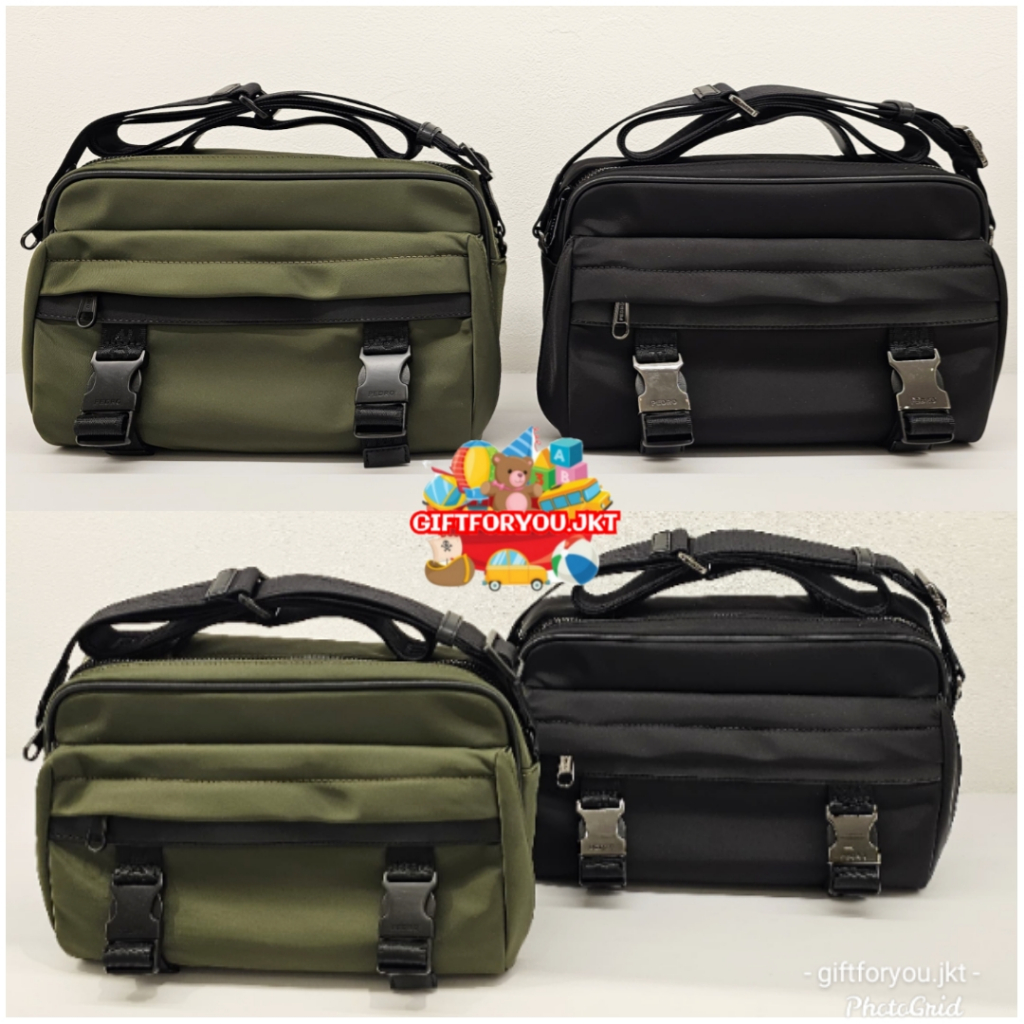 Pedro Tas Selempang Stuart Black Green Bag Man Pria Laki-laki Cowok Casual Kasual Fashion Branded Pr