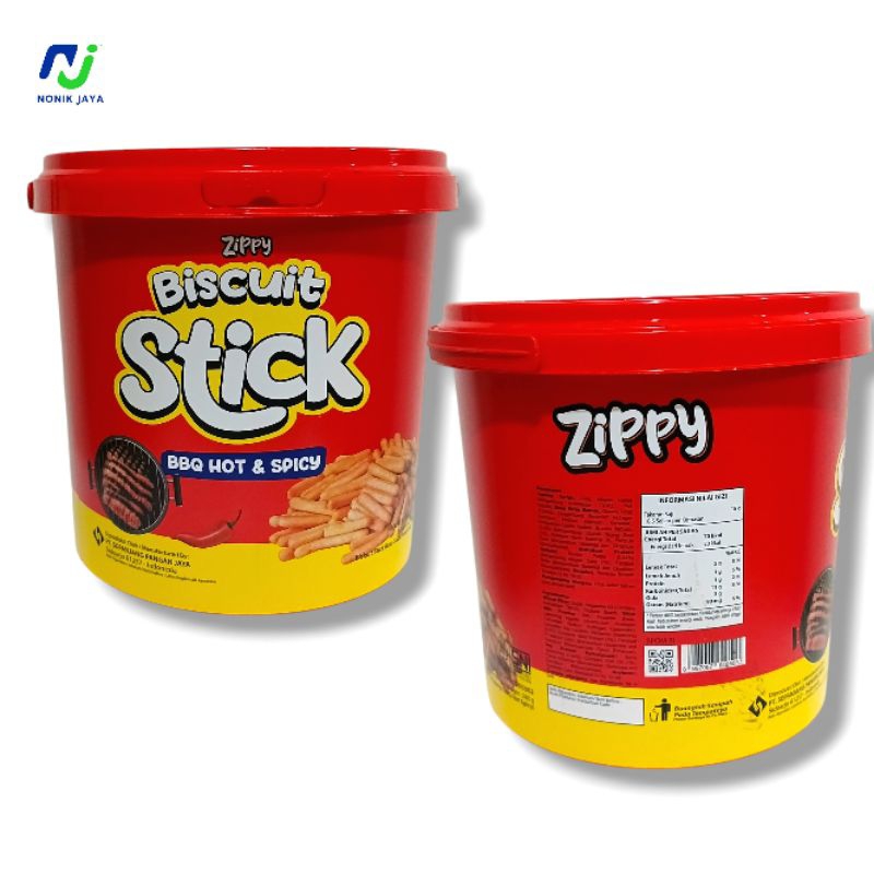 

( RAMADHAN SALE ) Zippy Biscuit STICK BBQ Hot & Spicy Kaleng Timba@280g