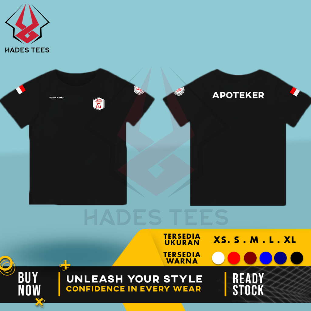 Kaos Baju ANAK APOTEKER IAI Ikatan Apoteker Indonesia Gratis Nama
