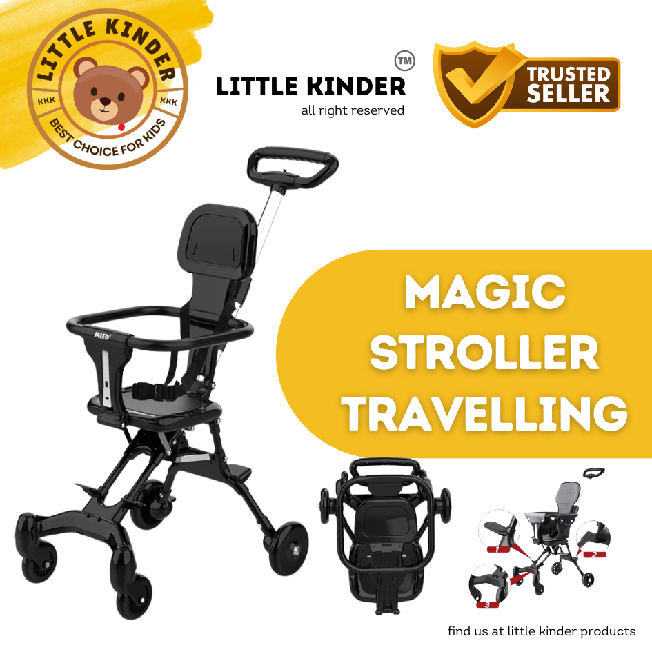 STROLLER MURAH Magic Stroller Travelling Lipat Bayi Black LKR