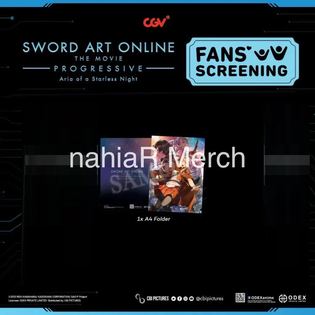 

Sword Art Online Progressive: Aria of a Starless Night x CGV Official Fans Screening A4 Folder